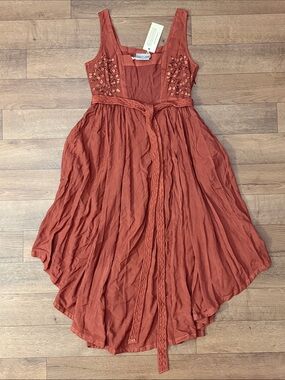 HolyClothing Size Small Belle Maxi Overdress Leaf Embroidery Renfaire Pirate S